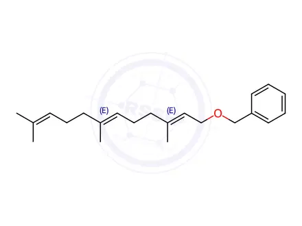 Chemical structure of Farnesol Impurity 2 ((E,E)-Farnesol Benzyl Ether)