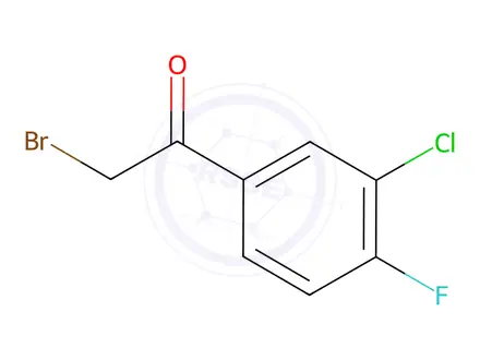 Chemical structure of 2-Bromo-3'-chloro-4'-fluoroacetophenone