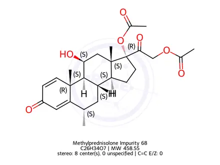 Chemical structure of Methylprednisolone Impurity 133