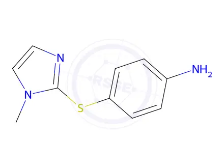 Chemical structure of 4-((1-Methyl-1H-imidazol-2-yl)thio)aniline dihydrochloride