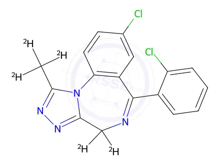 Chemical structure of Triazolam-D5