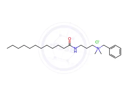 Chemical structure of N-Benzyl-3-dodecanamido-N,N-dimethylpropan-1-aminium Chloride