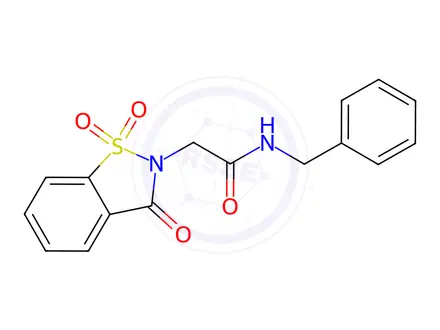 Chemical structure of N-Benzyl-2-(1,1-dioxido-3-oxobenzo[d]isothiazol-2(3H)-yl)acetamide