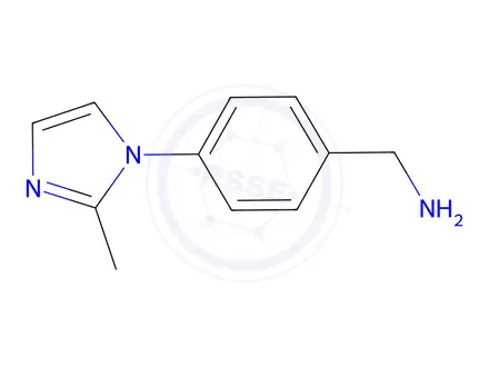 Chemical structure of [4-(2-methyl-1H-imidazol-1-yl)benzyl]amine hydrate