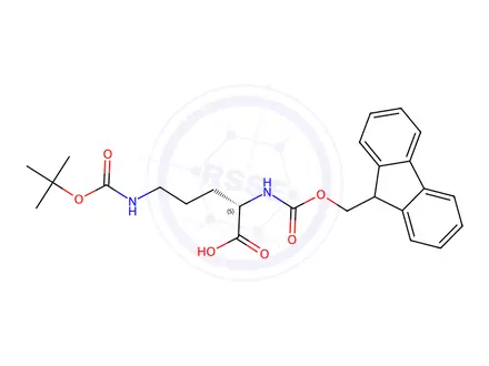 Chemical structure of Fmoc-Orn(Boc)-OH