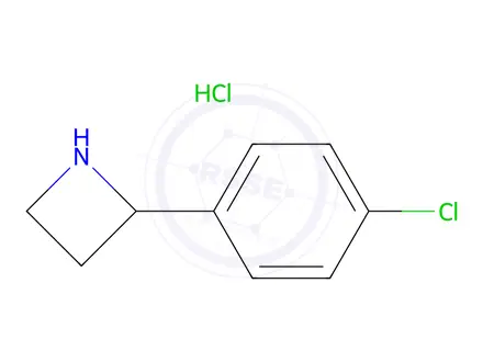 Chemical structure of 2-(4-Chlorophenyl)azetidine hydrochloride