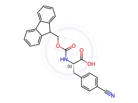 Chemical structure of Fmoc-L-4-cyanophenylalanine