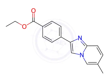 Chemical structure of 2-[4-(Ethoxycarbonyl)phenyl]-6-methyl-imidazo[1,2-a]pyridine