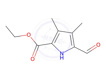 Chemical structure of 5-Formyl-3,4-dimethyl-pyrrole-2-carboxylic acid ethyl ester