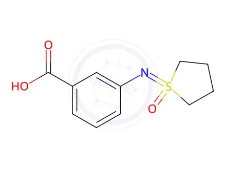 Chemical structure of 3-((1-Oxidotetrahydro-1lambda6-thiophen-1-ylidene)amino)benzoic acid