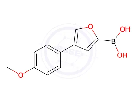 Chemical structure of (4-(4-Methoxyphenyl)furan-2-yl)boronic acid