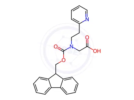 Chemical structure of Glycine, N-[(9H-fluoren-9-ylmethoxy)carbonyl]-N-[2-(2-pyridinyl)ethyl]-