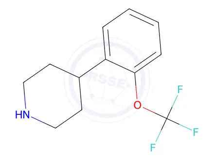 Chemical structure of Piperidine, 4-[2-(trifluoromethoxy)phenyl]-