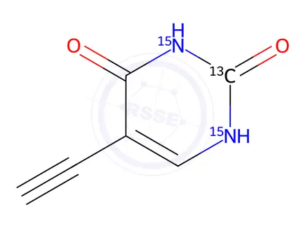 Chemical structure of Uracil Impurity 107-13C,15N2