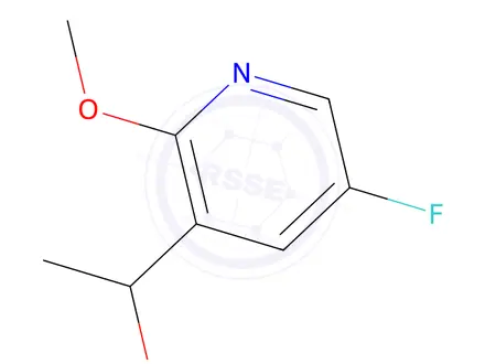 Chemical structure of 1-(5-Fluoro-2-methoxypyridin-3-yl)ethan-1-ol