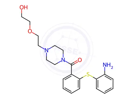 Chemical structure of 2-(2-(4-(Dibenzo[b,f][1,4]thiazepin-11-yl)piperazin-1-yl)ethoxy)ethanol