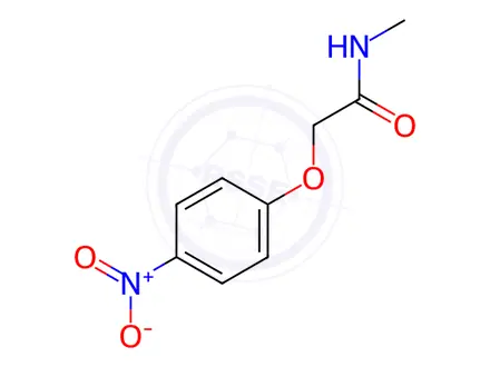 Chemical structure of Acetamide, N-methyl-2-(4-nitrophenoxy)-