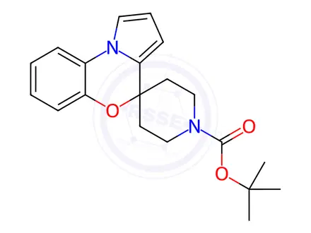 Chemical structure of Spiro[piperidine-4,4'-[4H]pyrrolo[2,1-c][1,4]benzoxazine]-1-carboxylic acid, 1,1-dimethylethyl ester