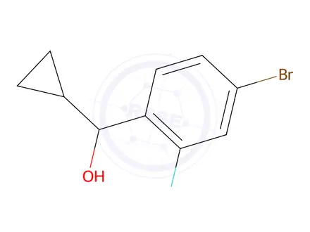 Chemical structure of (4-Bromo-2-fluorophenyl)(cyclopropyl)methanol