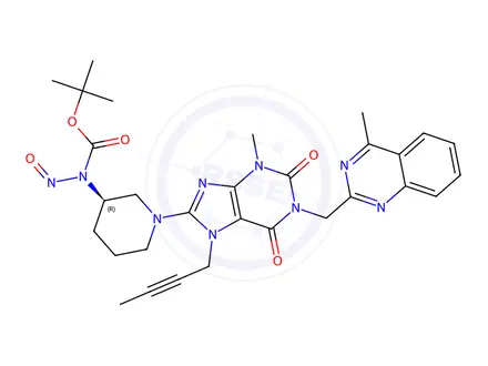 Chemical structure of N-Nitroso Linagliptin Related Compound B