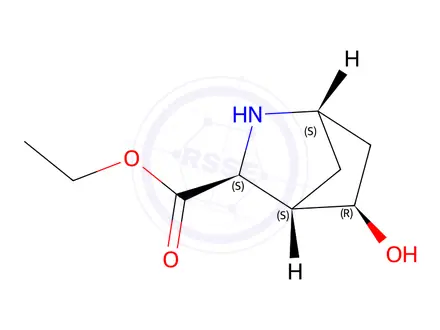 Chemical structure of Ethyl (1S,3S,4S,5R)-5-hydroxy-2-azabicyclo[2.2.1]heptane-3-carboxylate