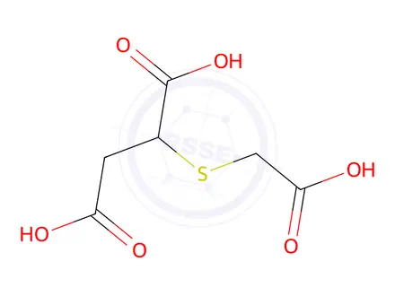 Chemical structure of 2-((Carboxymethyl)thio)succinic acid