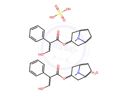 Chemical structure of Atropine sulfate monohydrate