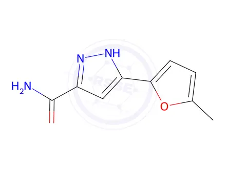 Chemical structure of 3-(5-Methylfuran-2-yl)-1H-pyrazole-5-carboxamide