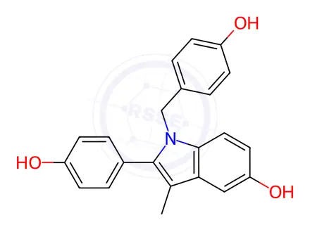 Chemical structure of Des(1-azepanyl)ethyl Bazedoxifene