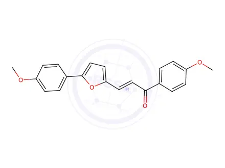 Chemical structure of (E)-1-(4-methoxyphenyl)-3-(5-(4-methoxyphenyl)furan-2-yl)prop-2-en-1-one