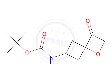 Chemical structure of Tert-butyl (3-oxo-1-oxaspiro[3.3]Heptan-6-yl)carbamate