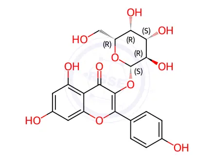 Chemical structure of kaempferol-3-O-galactoside