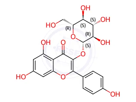 Chemical structure of Astragalin Solution in Methanol