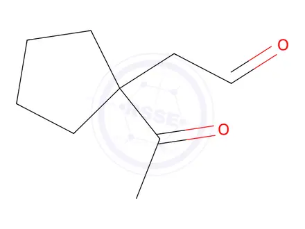 Chemical structure of Cyclopentaneacetaldehyde, 1-acetyl-(9CI)