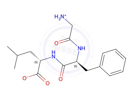 Chemical structure of H-Gly-Phe-Leu-OH