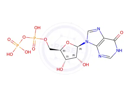 Chemical structure of Inosine 5′-diphosphate