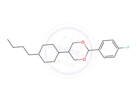 Chemical structure of TRANS-2-(4-FLUOROPHENYL)-5-(TRANS-4-N-BUTYLCYCLOHEXYL)-1,3-DIOXANE