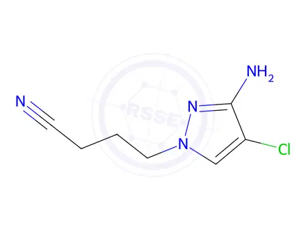 Chemical structure of 4-(3-Amino-4-chloro-1h-pyrazol-1-yl)butanenitrile