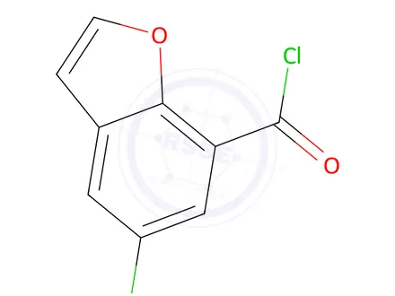 Chemical structure of 5-Chlorobenzofuran-7-carbonyl chloride