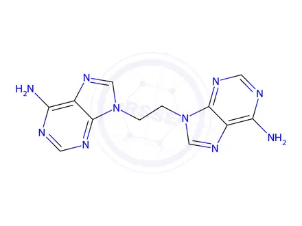 Chemical structure of 9,9'-(Ethane-1,2-diyl)bis(9H-purin-6-amine)
