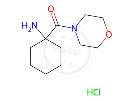 Chemical structure of 1-(Morpholine-4-carbonyl)cyclohexan-1-amine Hydrochloride