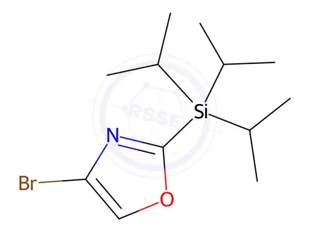 Chemical structure of (4-bromooxazol-2-yl)-triisopropyl-silane