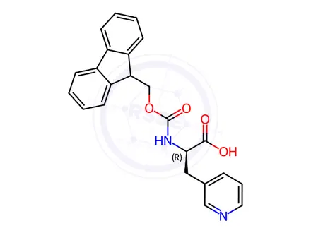 Chemical structure of Fmoc-D-3-Pal-OH