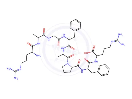 Chemical structure of ARG-ALA-GLY-PHE-ALA-PRO-PHE-ARG