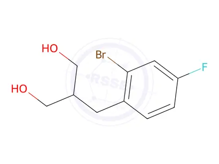 Chemical structure of 2-(2-Bromo-4-fluorobenzyl)propane-1,3-diol