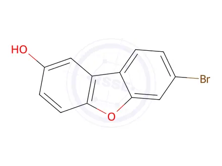 Chemical structure of 7-bromo-2-hydroxydibenzofuran