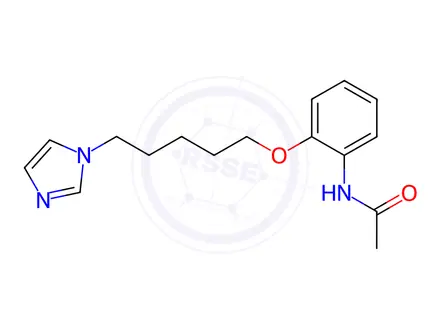 Chemical structure of N-(2-((5-(1H-Imidazol-1-yl)pentyl)oxy)phenyl)acetamide
