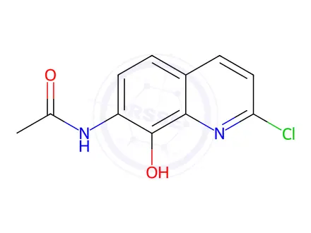 Chemical structure of Acetamide, N-(2-chloro-8-hydroxy-7-quinolinyl)-
