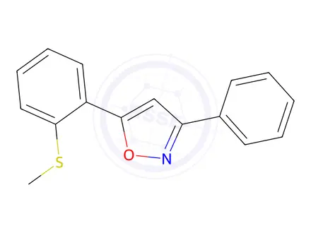 Chemical structure of 5-[2-(Methylsulfanyl)phenyl]-3-phenyl-1,2-oxazole