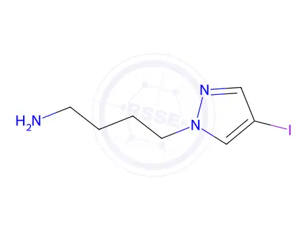 Chemical structure of 4-(4-Iodo-1H-pyrazol-1-yl)butan-1-amine